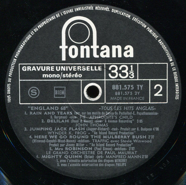 Various : England 68 (LP, Comp, Mono)