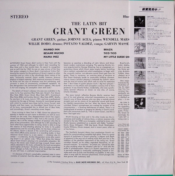 Grant Green : The Latin Bit (LP, Album, RE)