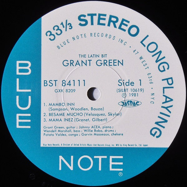 Grant Green : The Latin Bit (LP, Album, RE)