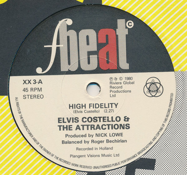 Elvis Costello & The Attractions : High Fidelity (7", Single, Promo)