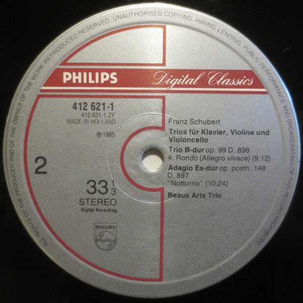 Schubert*, Beaux Arts Trio : The Piano Trios = Samtliche Klaviertrios (2xLP, Album)