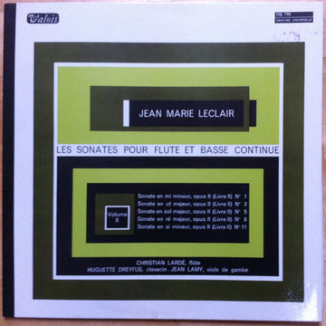 Jean-Marie Leclair : Les Sonates Pour Flutes Et Basse Continue - Volume II (LP, Album, Gat)