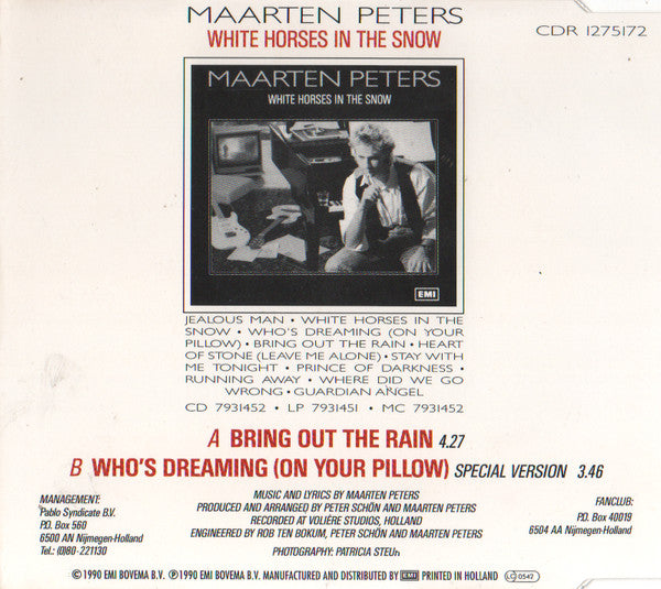 Maarten Peters : Bring Out The Rain (CD, Single)