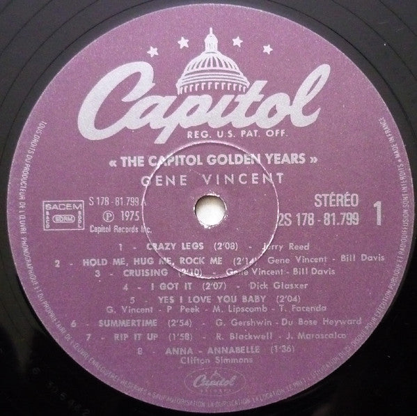 Gene Vincent : The Capitol Golden Years - Gene Vincent Story vol. 7 et 8. (2xLP, Comp, RE, Gat)