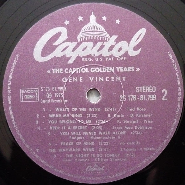 Gene Vincent : The Capitol Golden Years - Gene Vincent Story vol. 7 et 8. (2xLP, Comp, RE, Gat)