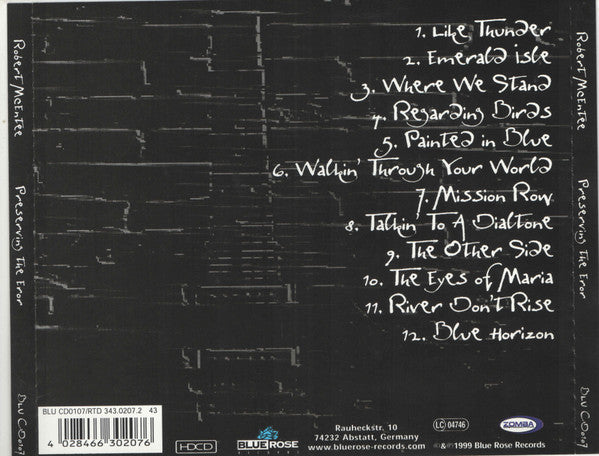 Robert McEntee : Preserving The Eror (HDCD, Album)