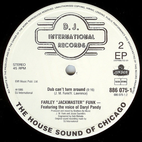 Farley "Jackmaster" Funk & Jessie Saunders* : Love Can't Turn Around (12", EP)