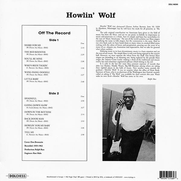 Howlin' Wolf : Howlin' Wolf (LP, Album, RE, 180)