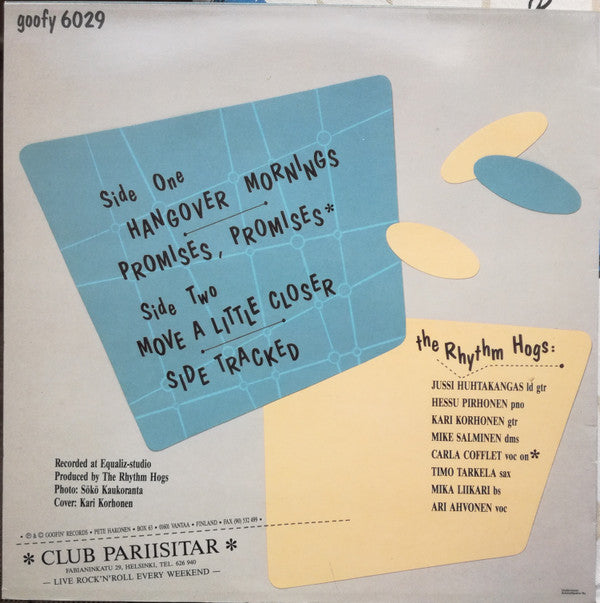 The Rhythm Hogs : Hangover Mornings (12", EP)