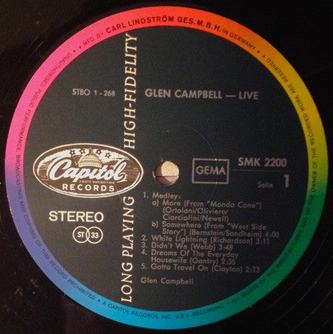 Glen Campbell : Live (2xLP, Album)