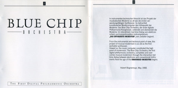 Blue Chip Orchestra : Blue Chip Orchestra (CD, Album)