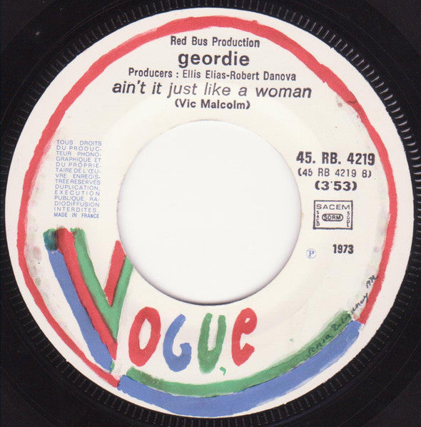 Geordie : All Because Of You (7", Single)