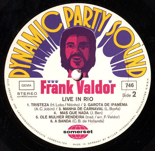 Frank Valdor : Live In Rio (LP, Album)