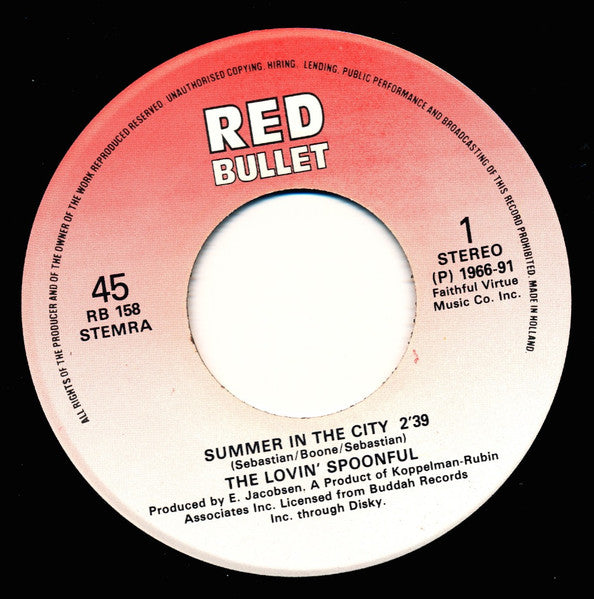 The Lovin' Spoonful : Summer In The City (7", Single)
