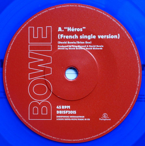 David Bowie : Heroes (7", Single, Ltd, RM, Blu)