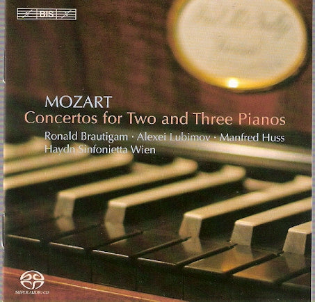 Wolfgang Amadeus Mozart - Ronald Brautigam, Alexei Lubimov, Manfred Huss, Haydn Sinfonietta Wien : Concertos For Two And Three Pianos (SACD, Hybrid, Multichannel, Album)