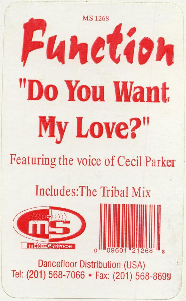 Funktion Featuring The Voice Of Cecil Parker : Do You Want My Love ? (12", W/Lbl)