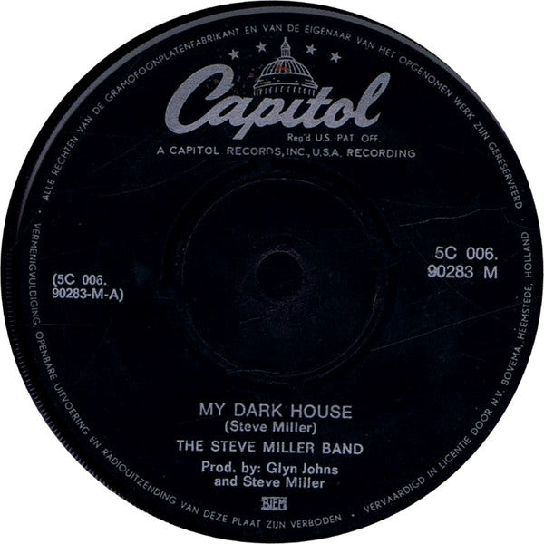 Steve Miller Band : My Dark Hour. (7", Single)