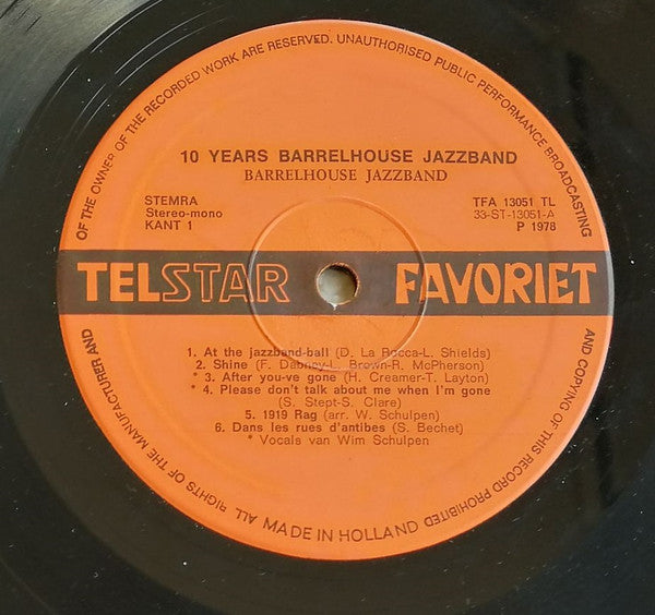 Barrelhouse Jazzband : 10 Years (LP)