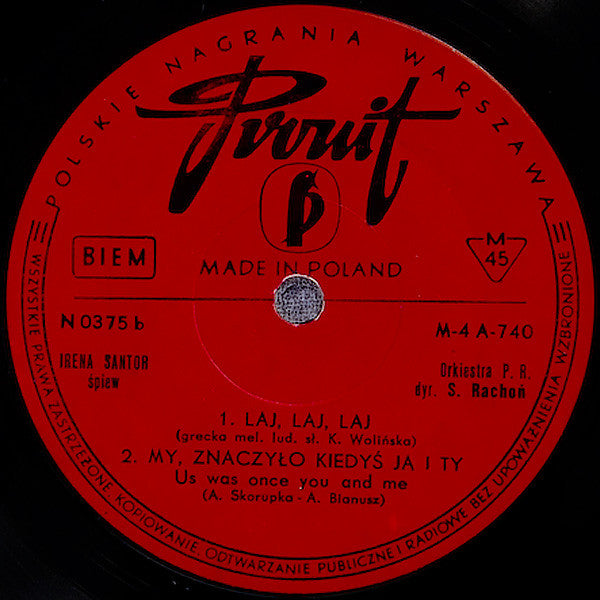 Irena Santor : Mój Największy Błąd (7", EP, Mono)