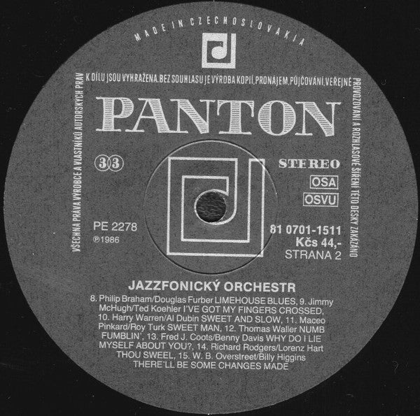 Jazzfonický Orchestr : Jazzfonický Orchestr = The Jazzphonic Orchestra (LP, Album, RP, Bla)