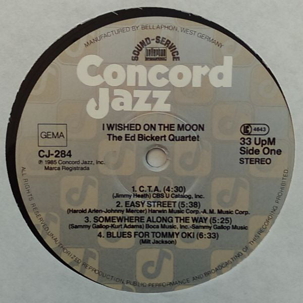 The Ed Bickert Quartet : I Wished On The Moon (LP, Album)