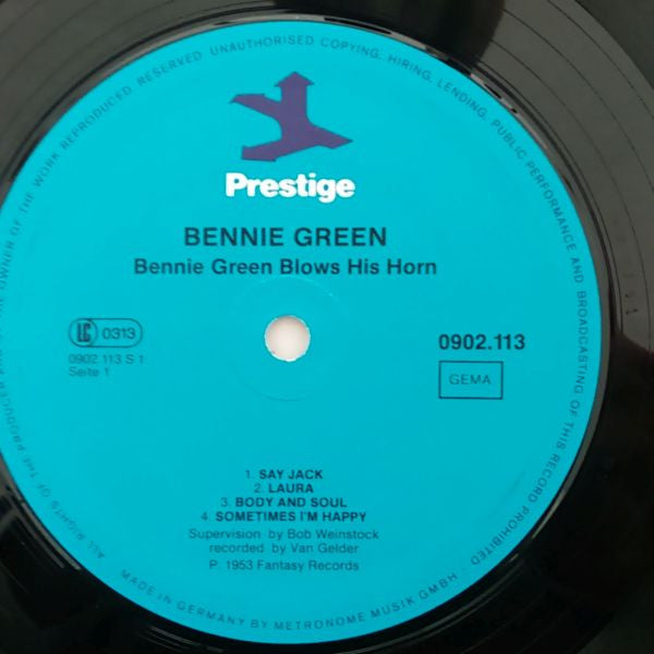 Bennie Green : Blows His Horn (LP, Album, RE)