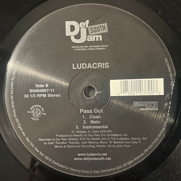 Ludacris : The Potion / Pass Out (12")
