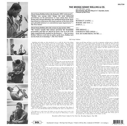 Sonny Rollins : The Bridge (LP, Album, RE, RP, 180)