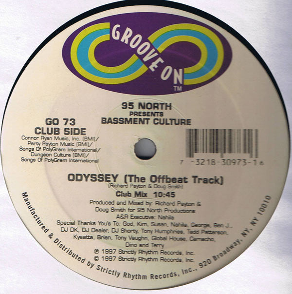 95 North Presents Basement Culture : Odyssey (The Offbeat Track) (12")