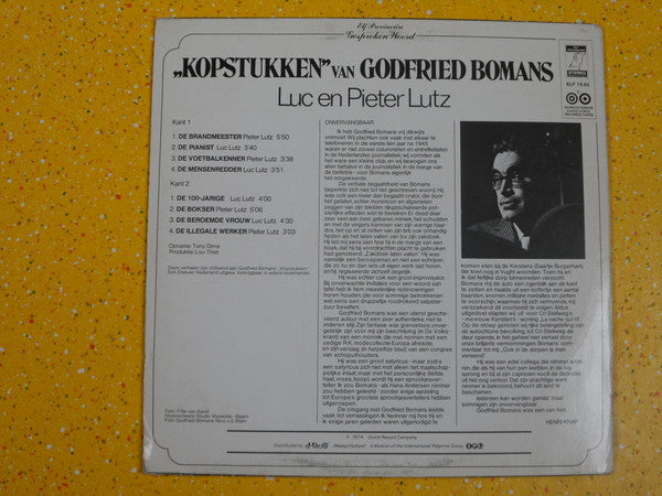 Luc Lutz En Pieter Lutz : "Kopstukken" Van Godfried Bomans (LP, Album)