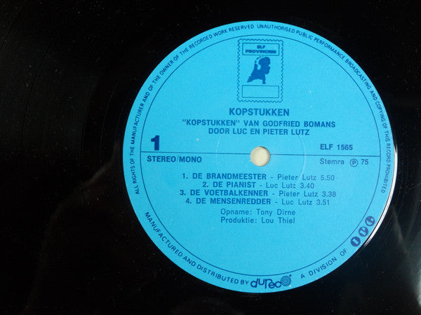 Luc Lutz En Pieter Lutz : "Kopstukken" Van Godfried Bomans (LP, Album)