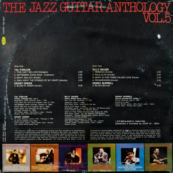 Various : The Jazz Guitar Anthology Vol. 5 (LP, Comp)