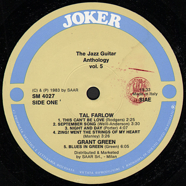 Various : The Jazz Guitar Anthology Vol. 5 (LP, Comp)