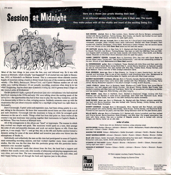 Various : Session At Midnight-Jazz Reunion At Melrose (LP, Album, RE)