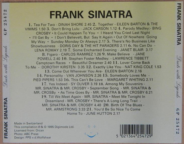 Frank Sinatra : Duets With Legends (CD, Comp)