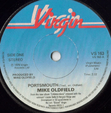 Mike Oldfield : Portsmouth (7", Single, RE, Sol)