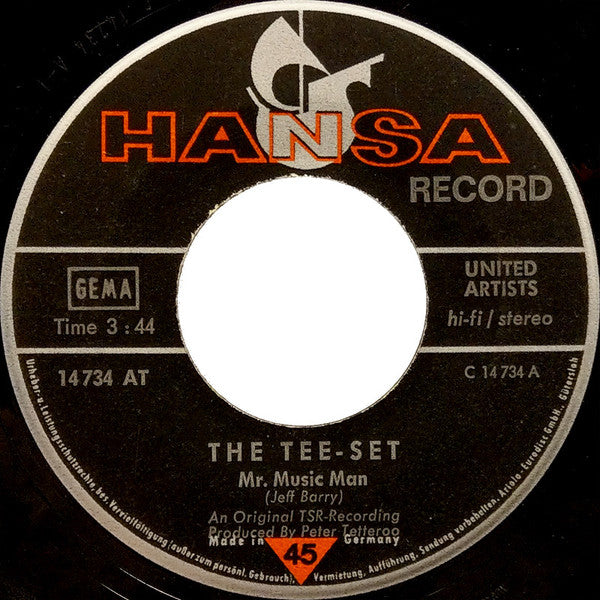 Tee-Set : Mr. Music Man (7", Single)