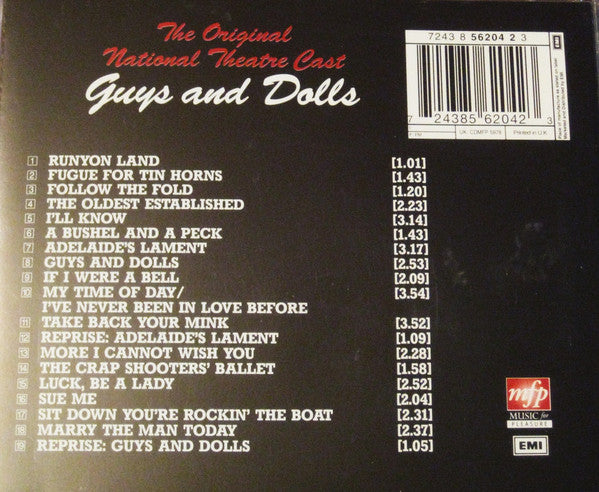 Frank Loesser - The Original National Theatre Cast : Guys And Dolls (CD, Album, RE)