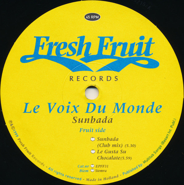 Le Voix Du Monde : Sunbada (12")
