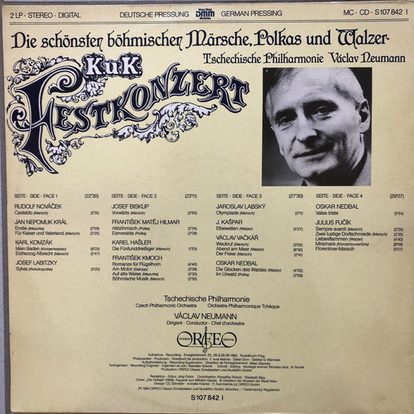 The Czech Philharmonic Orchestra, Václav Neumann : K.u.K. Festkonzert (2xLP)