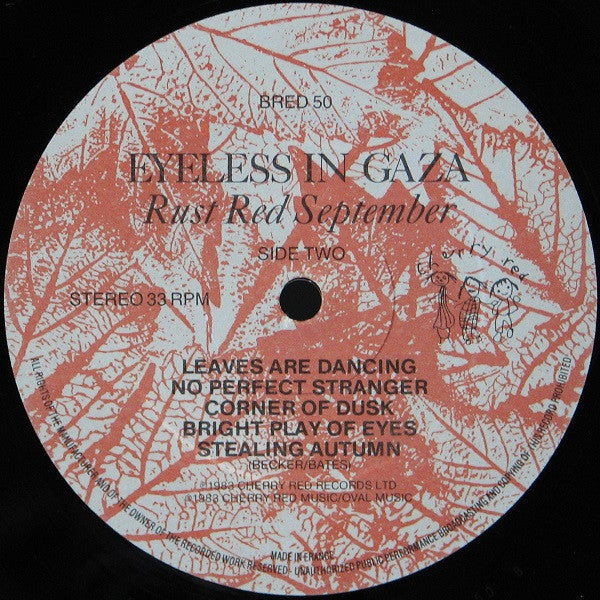 Eyeless In Gaza : Rust Red September (LP, Album)