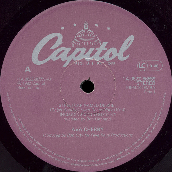 Ava Cherry : Streetcar Named Desire (12")