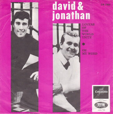 David & Jonathan : Lovers Of The World Unite (7", Single)