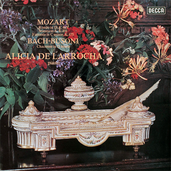 Wolfgang Amadeus Mozart / Johann Sebastian Bach - Ferruccio Busoni, Alicia De Larrocha : Rondo In D, K.485 / Sonata In A, K.331 / Fantasia In C Minor, K.475 / Chaconne In D Minor (LP)