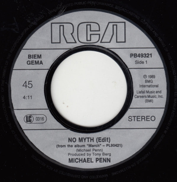 Michael Penn : No Myth (7", Single)