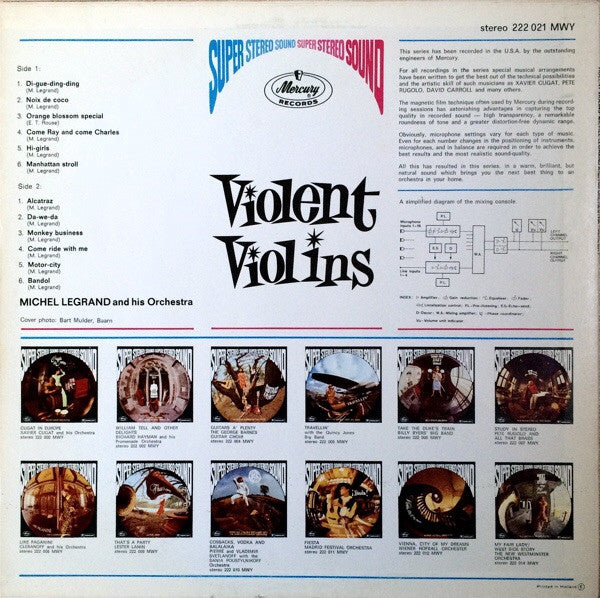 Michel Legrand And His Orchestra* : Violent Violins (LP, Album)