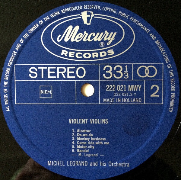 Michel Legrand And His Orchestra* : Violent Violins (LP, Album)
