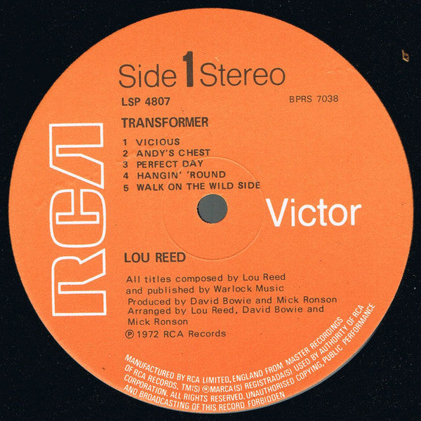 Lou Reed : Transformer (LP, Album, Lam)