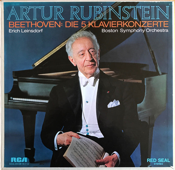 Arthur Rubinstein spielt Ludwig van Beethoven : Die 5 Klavierkonzerte (4xLP + Box, Comp)